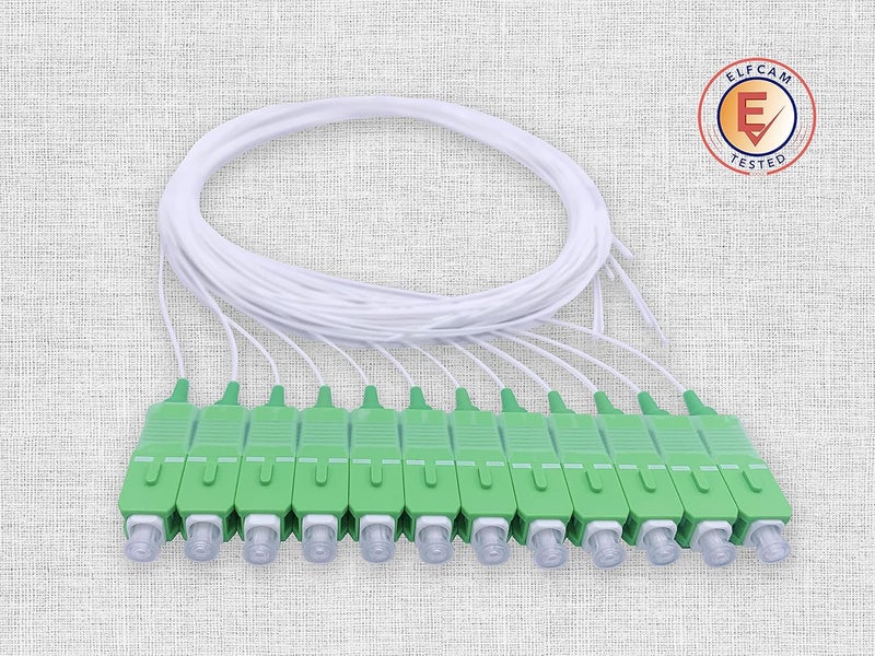 Elfcam ® - 12 Fibre Single Mode SCA 9/125um OS2 Pigtail, White - Image 4